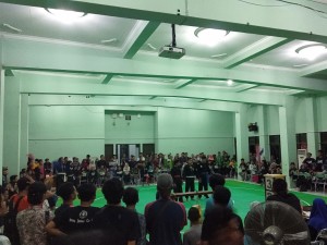 perlombaan cabor pencak silat berlangsung di Audit I kampus I UIN Walisongo Semarang. Kamis, (19/9/2019)