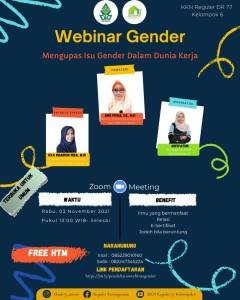 Ungkap Makna Kesetaraan Gender, Kelompok 6 KKN RdR 77 UIN Walisongo Adakan Webinar Online