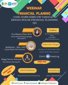 Webinar Daring KKN RdR Kelompok 6 UIN Walisongo; Tingkatkan Literasi Financial Planning
