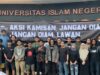 Serukan Aksi Oposisi Menjaga Demokrasi, PMII UIN Walisongo Layangkan Press Release, Aksi dan Diskusi