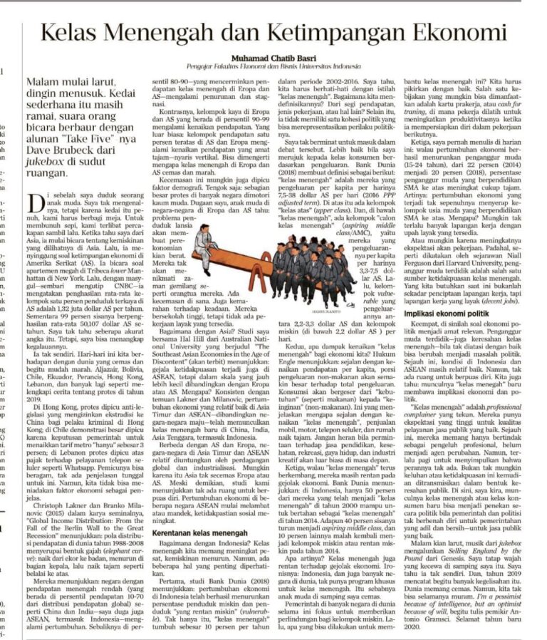 Kelas Menengah dan Ketimpangan Ekonomi 